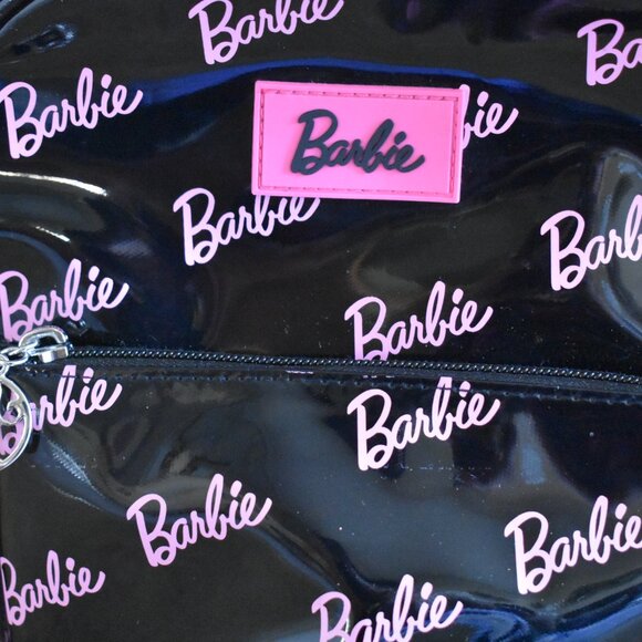 LIMITED EDITION Barbie X Miniso LOGO PRINT Backpack Black Pink Women's Bag - Picture 2 of 16